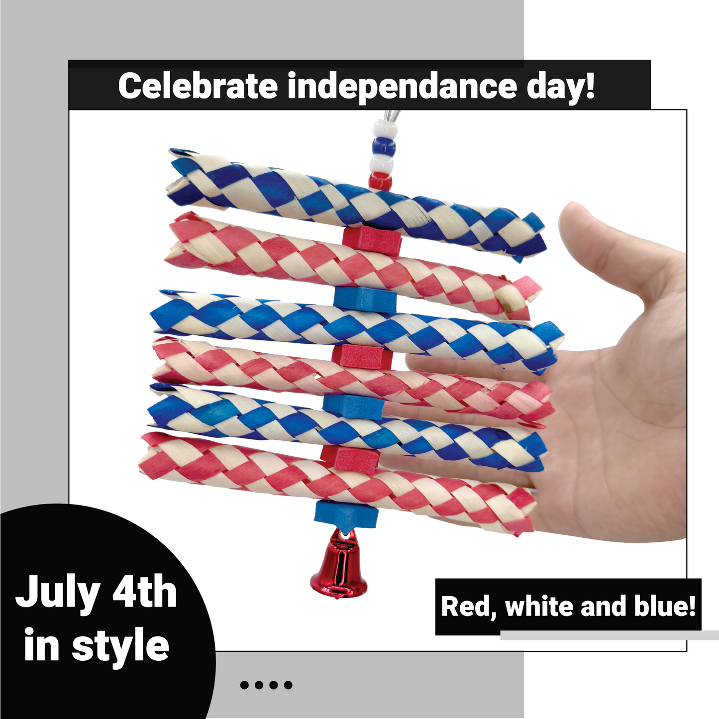 1249 Short Star Spangled Fingertrap Shredder