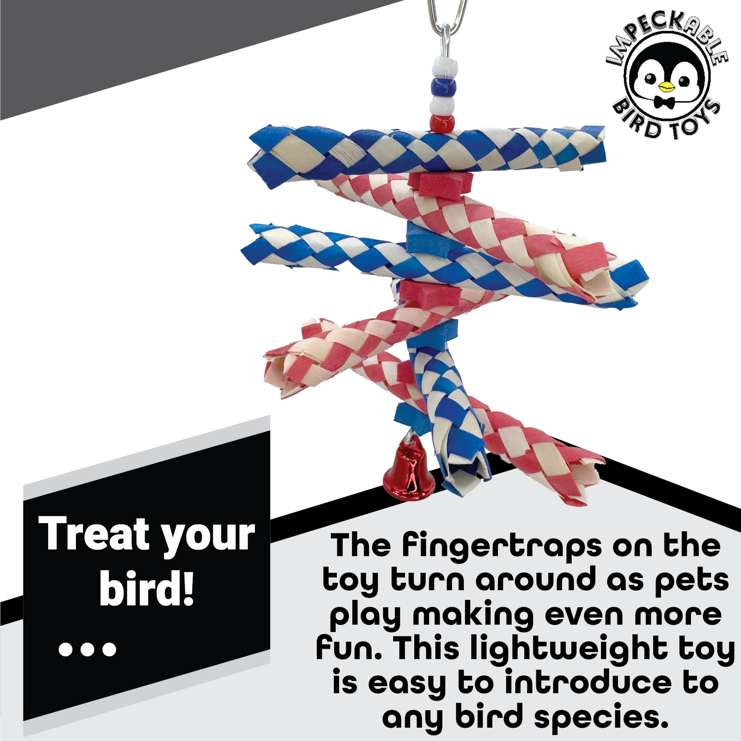 1249 Short Star Spangled Fingertrap Shredder