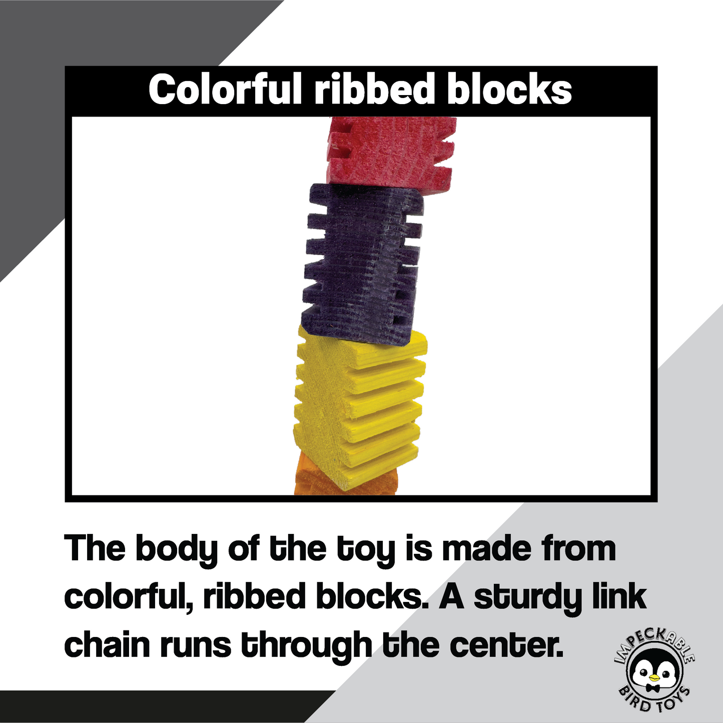 1801 Small Ribbed Block Chewer