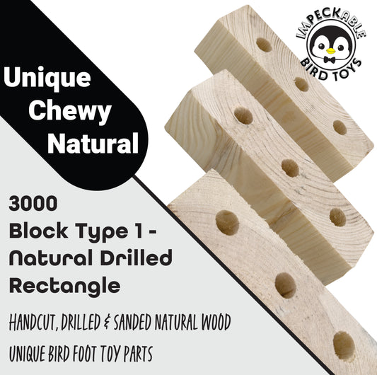 3000 Block Type 1 - Natural Drilled Rectangle