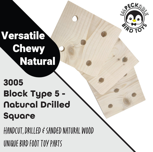 3005 Block Type 5 - Natural Drilled Square