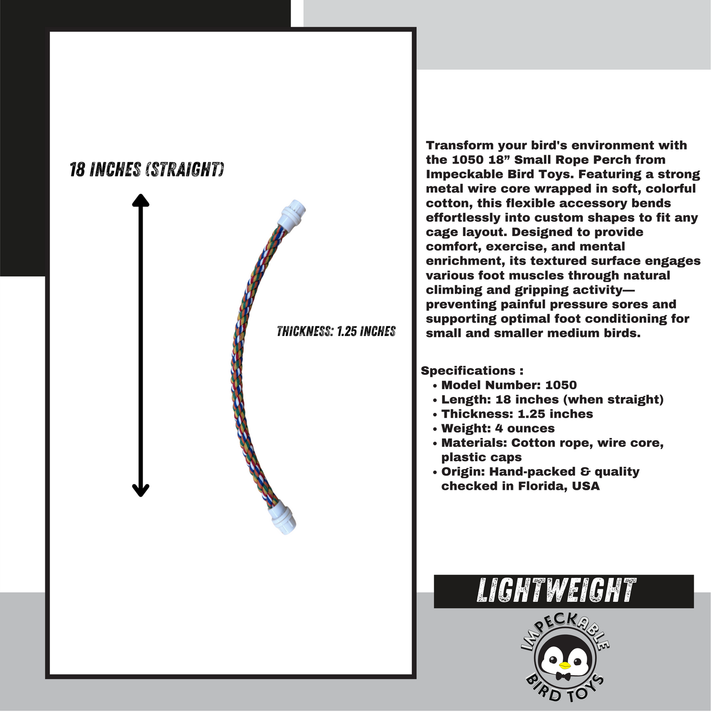 1050 18" Small Rope Perch