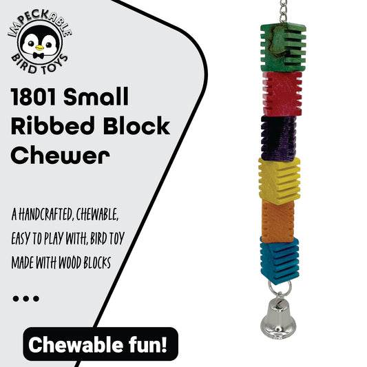1801 Small Ribbed Block Chewer