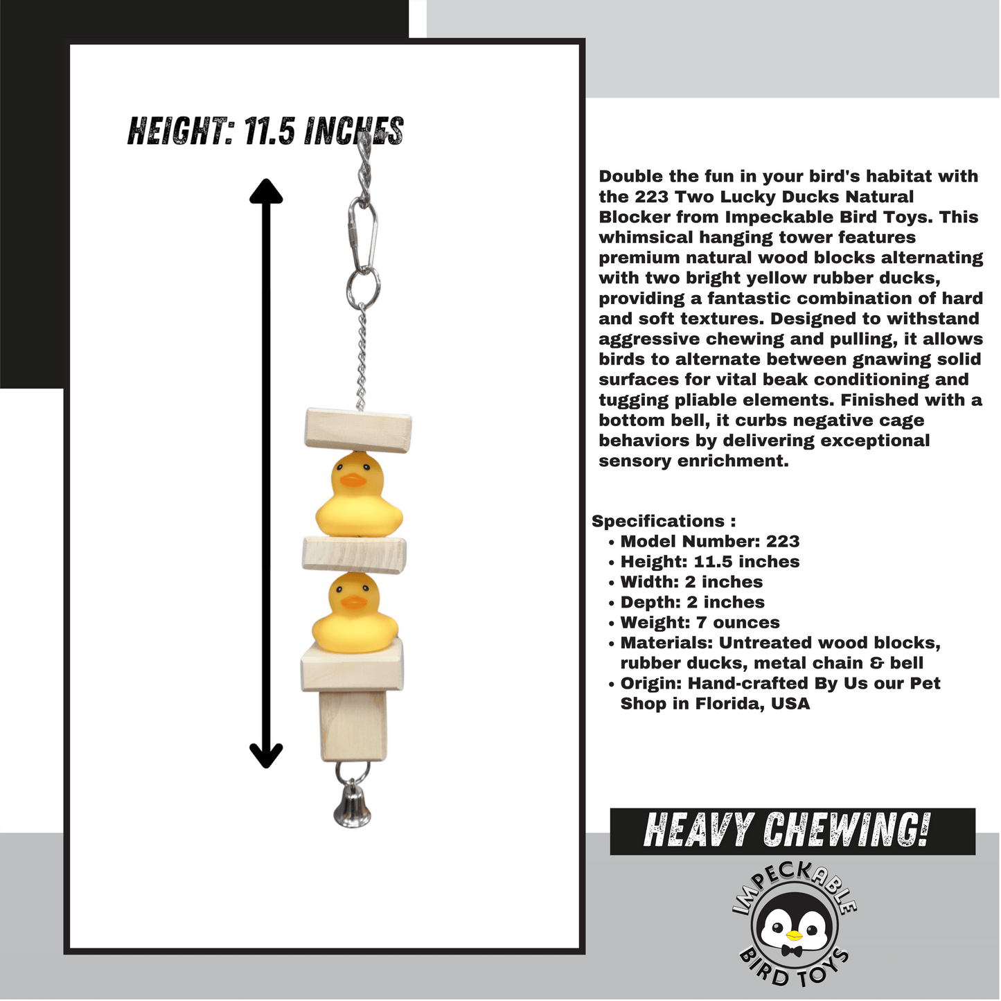 223 Two Lucky Ducks Natural Blocker