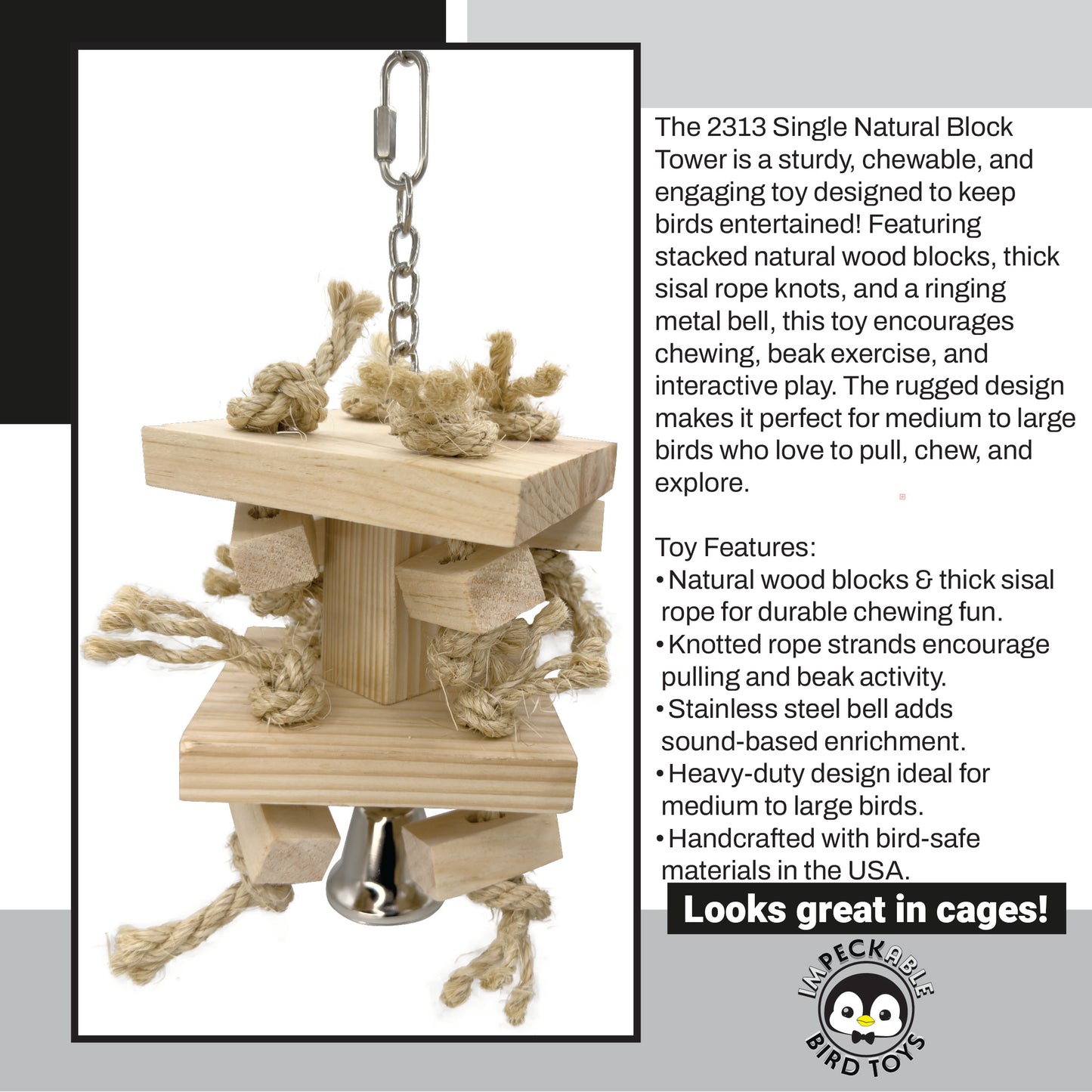 2313 Single Natural Block Tower