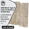 3008 Block Type 8 - Natural Medium Drilled Slat