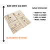 3012 Block Type 12 - Medium Thin Square Slat