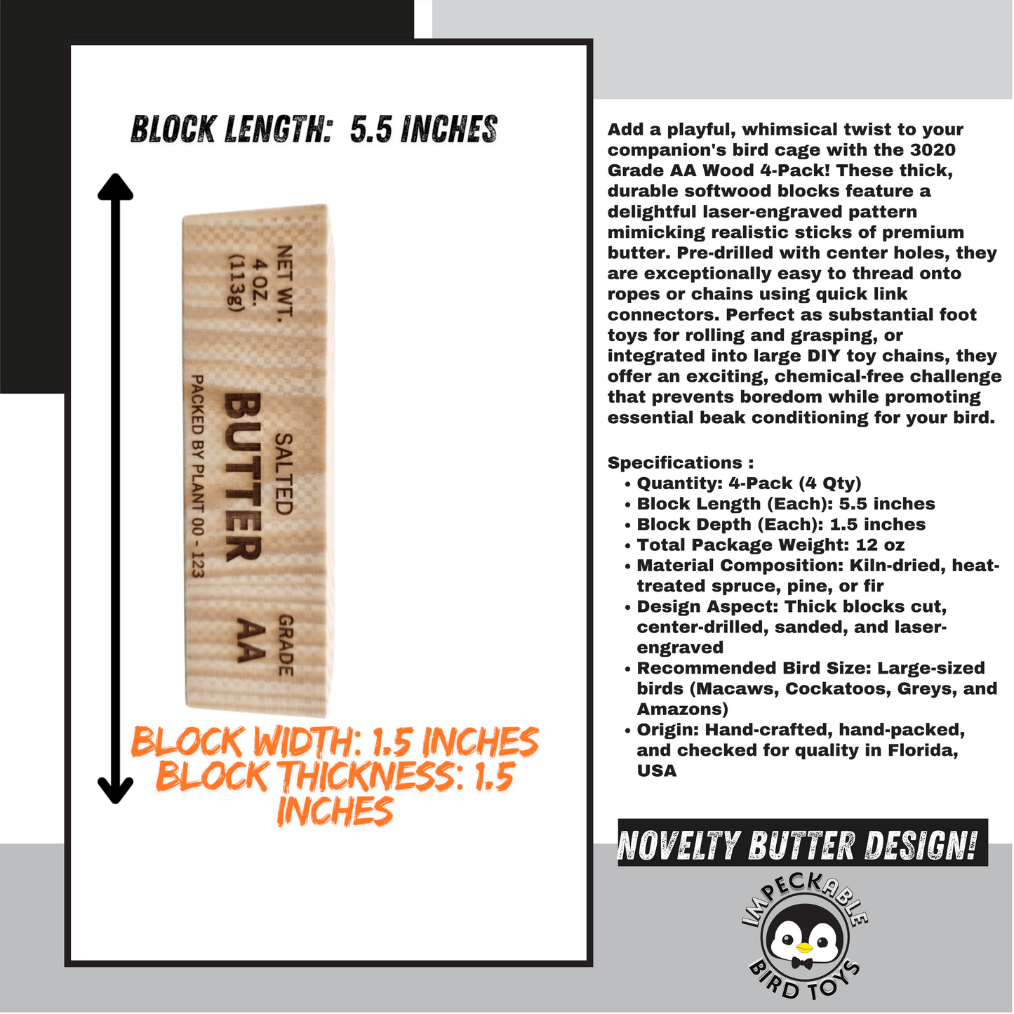 3020 Grade AA Wood