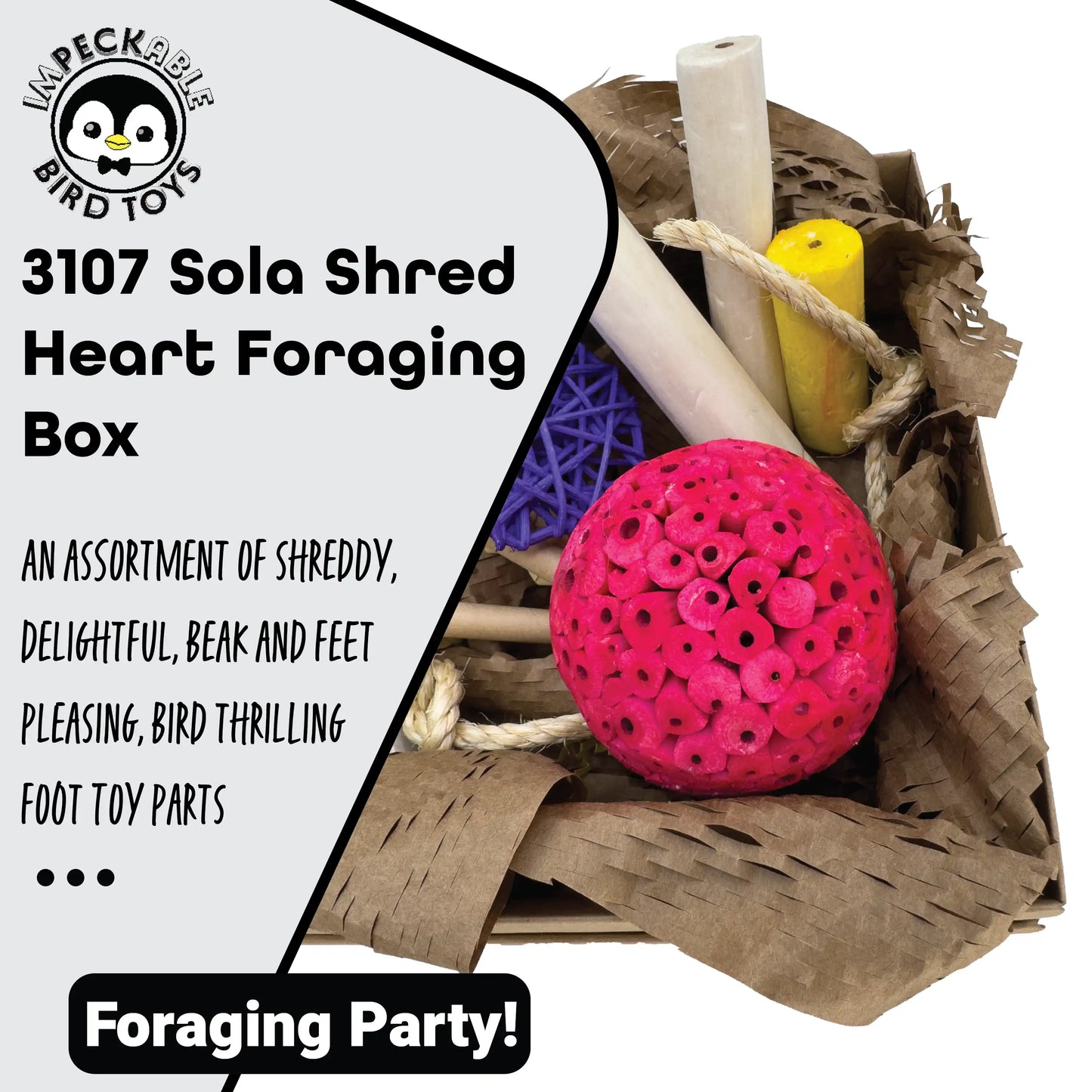 3107 Sola Shred Heart Foraging Box