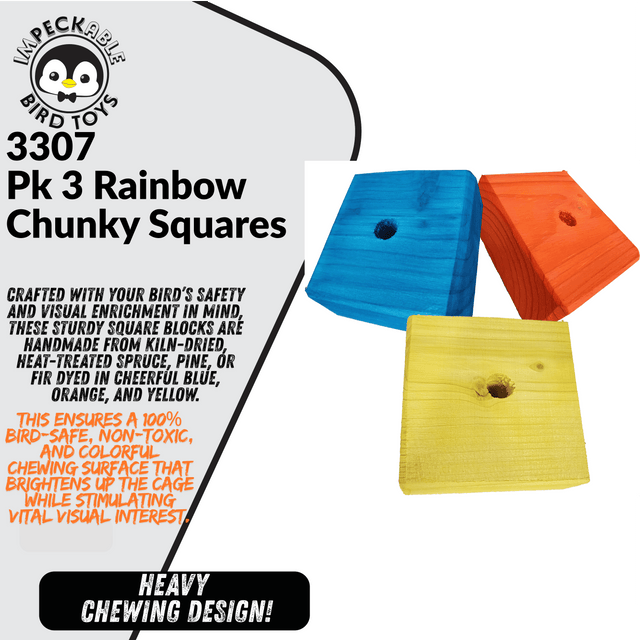 3307 Block Type 7 - Rainbow Chunky Squares