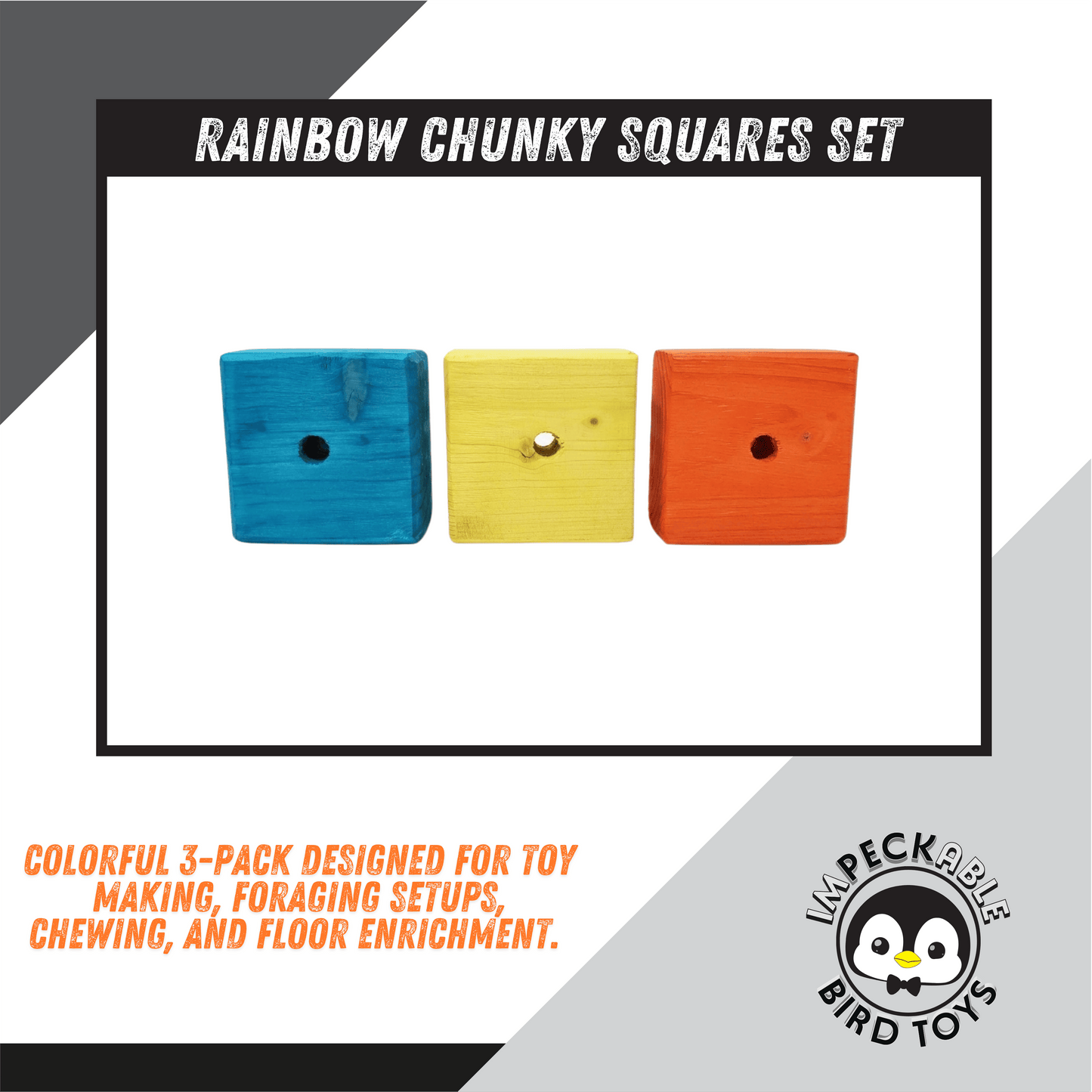3307 Block Type 7 - Rainbow Chunky Squares