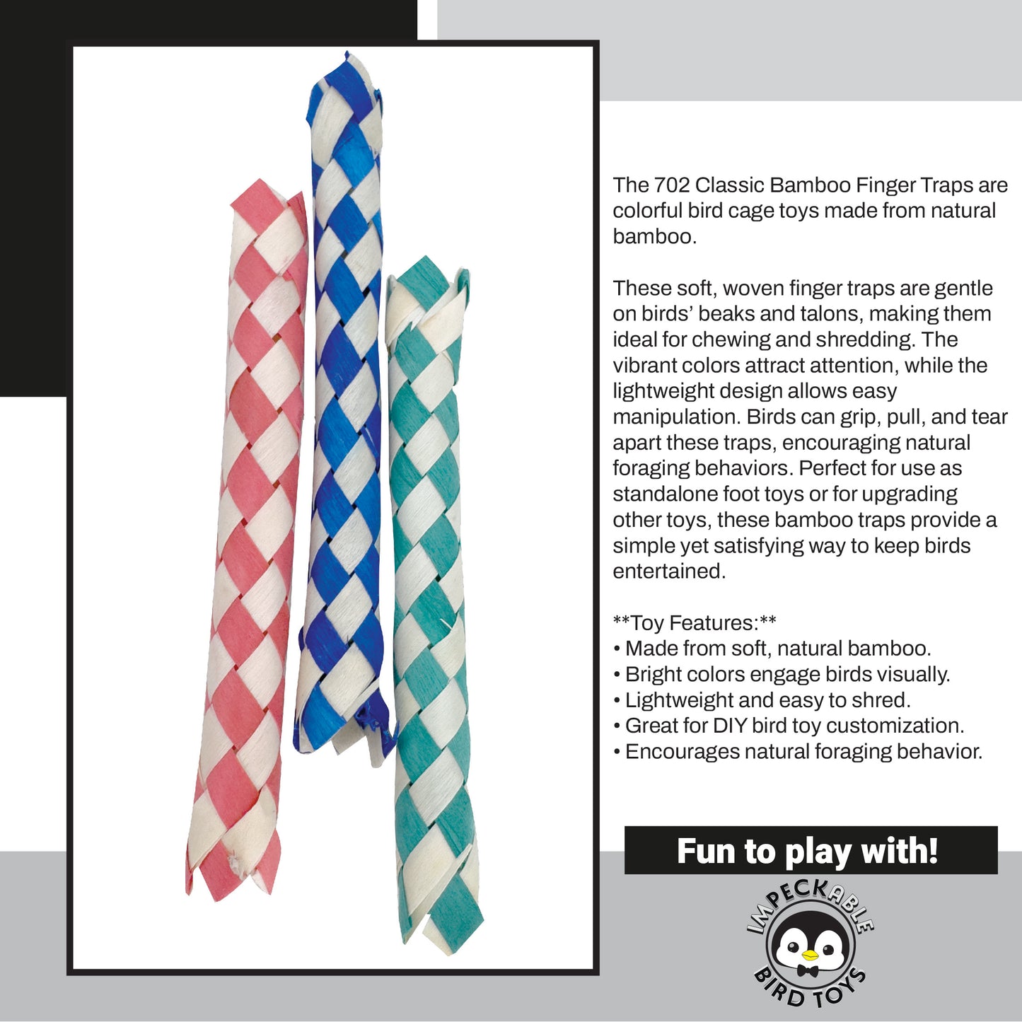 702 Classic Bamboo Finger Traps