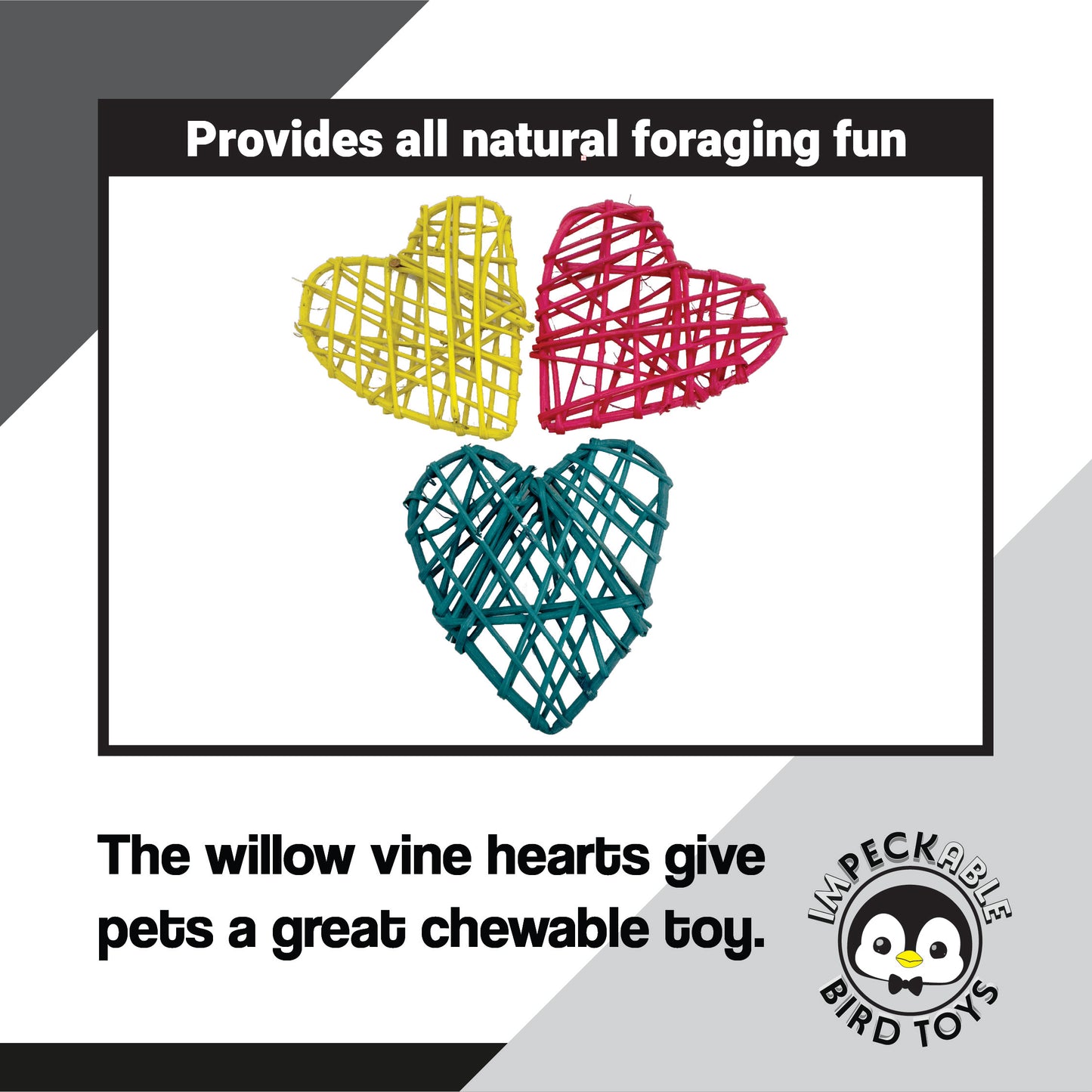 720 Pk3 Medium Rainbow Vine Hearts