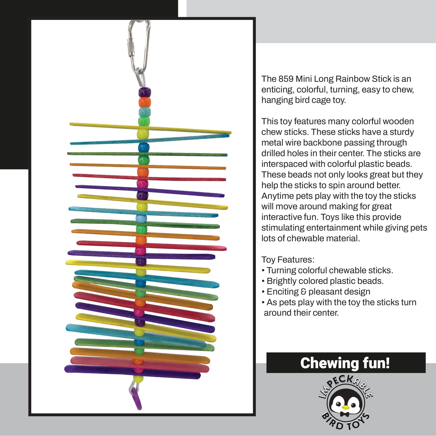 859 Mini Long Rainbow Stick